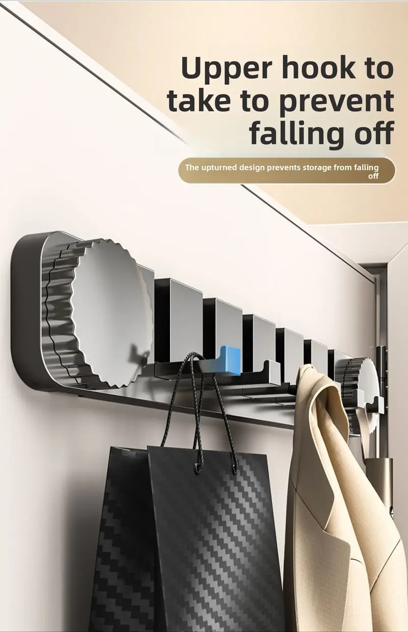 2种选择吸盘门后挂钩 - 强力粘合无需钻孔承重架衣帽储物 商品详情 10