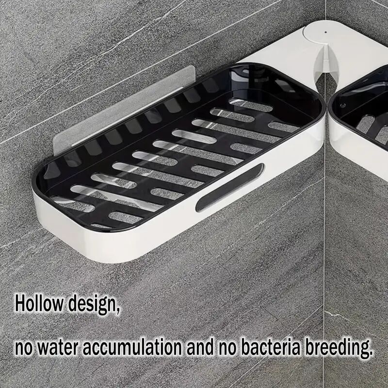 1pc rotatable bathroom storage rack wall mounted floating shelves bathroom hanging storage shelves faucet storage rack organizer hanging shower caddy shower caddy bathroom organizer bathroom accessories 5