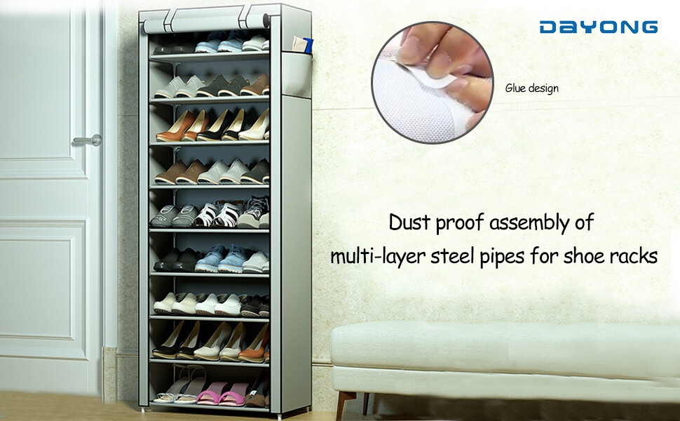 27 Pairs Shoe Storage Organizer with Dustproof Cover