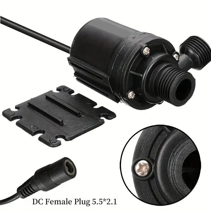 1个  12v/24v/36v高流量水泵 - 800l/h重型水族馆、池塘、喷泉、鱼缸、海洋循环泵，带快速接头连接器，无刷电机，紧凑设计适用于淡水/海水 - 适合大型水箱和池塘 - usb供电（ 12v/24v/36v）- 兼容 12v/24v/36v电源 商品详情 5