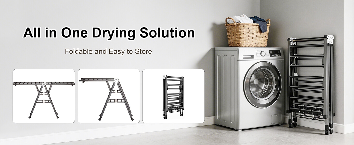 Foldable Clothes Drying Rack