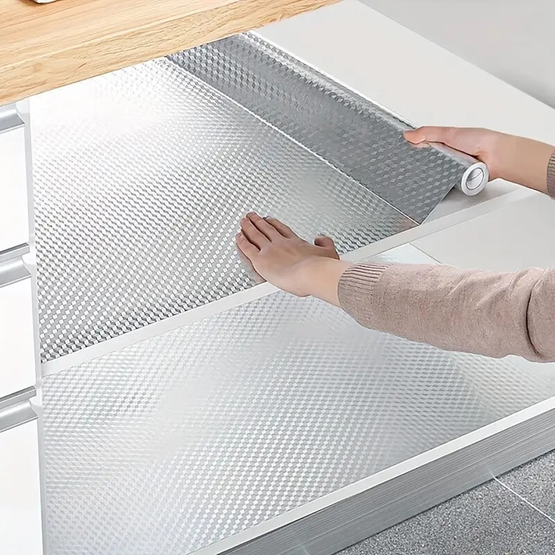   1张自粘乙烯基贴纸 | 易撕易贴，防潮耐用，表面光滑，易清洁 | 适用于水槽柜、浴室、厨房抽屉 | 自粘乙烯基装饰贴 商品详情 5