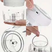 1 piece of 250ml capacity usb rechargeable cooking machine kitchen garlic mixer electric shredder small automatic cooking machine multi scene use tools various colors details 8