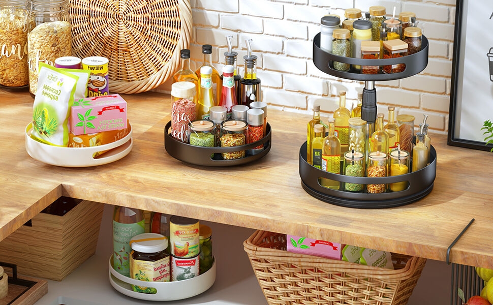 lazy susan organizer 2 tier
