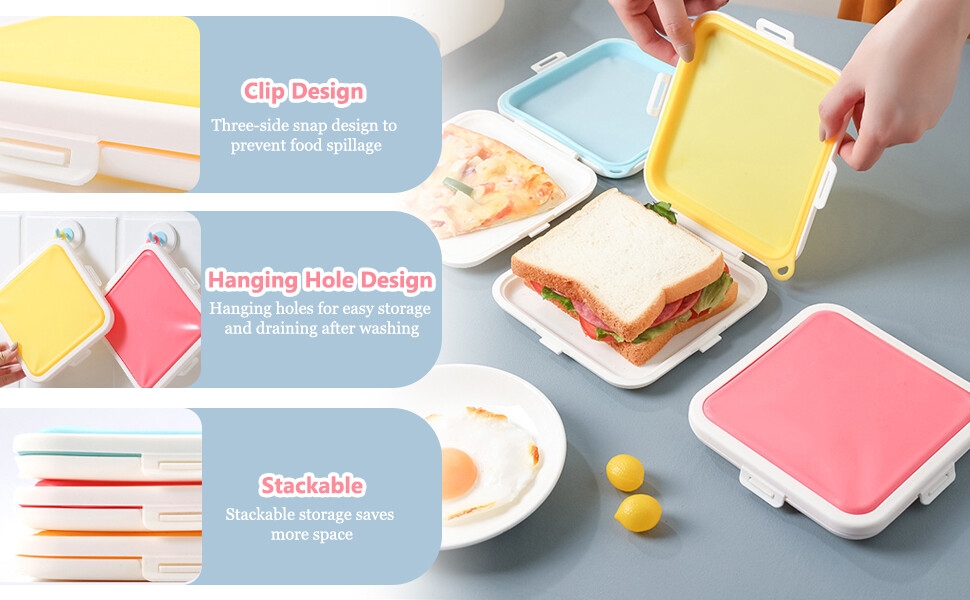 Silicone Sandwich Storage with Snap-Off