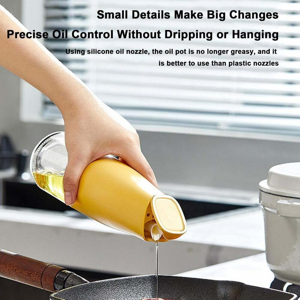 Olive Oil Dispenser - 500ml Oil Dispensing Bottles For Kitchen - Drip Free Spout Oil Dispenser Bottle For Oil, Vinegar, Soy Sauce, Olive Oil Bottle Cooking Oil Dispenser