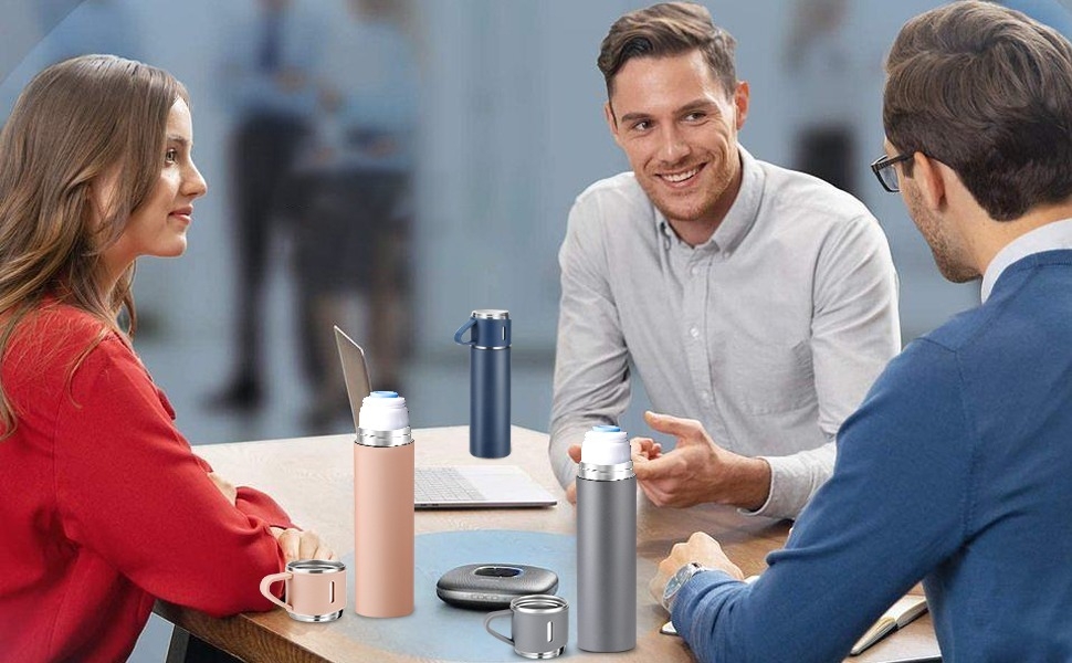 new vacuum flask set 3 steel cups stainless steel water bottle box thermos coffee tumbler tea mug