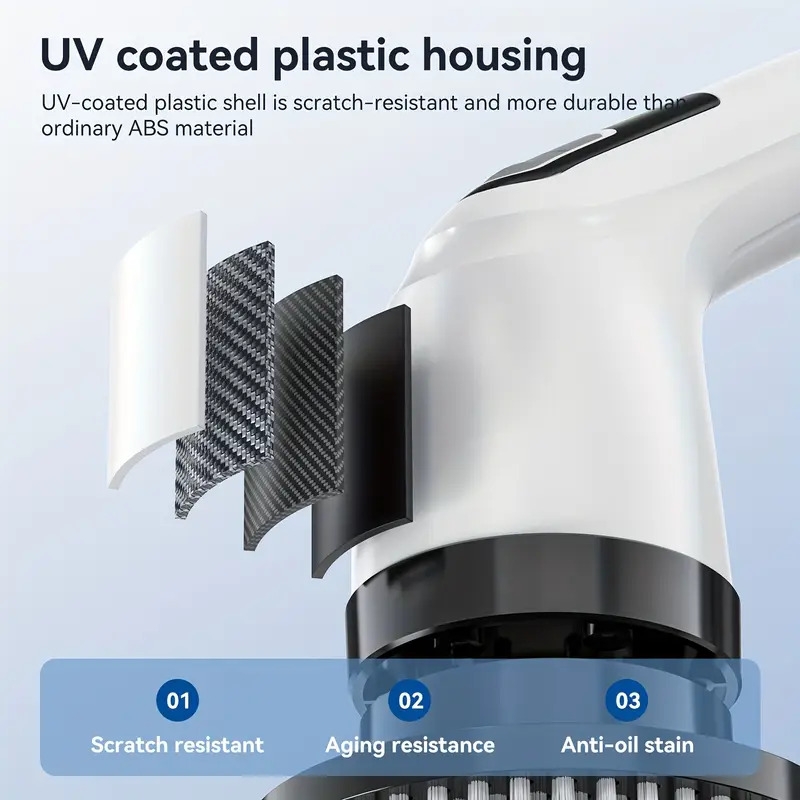 1 set 7 in 1 electric cleaning brush set cordless bathroom brushes electric cleaning tools set with 3 speeds includes long handle 7 interchangeable heads and portable shower tile brush suitable for sofa floor car kitchen bedroom 6