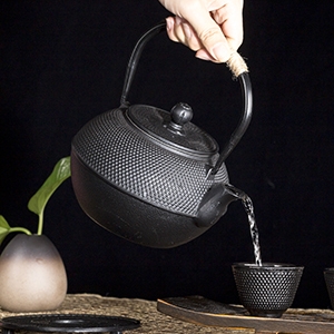 Black Cast Iron Tea Kettle