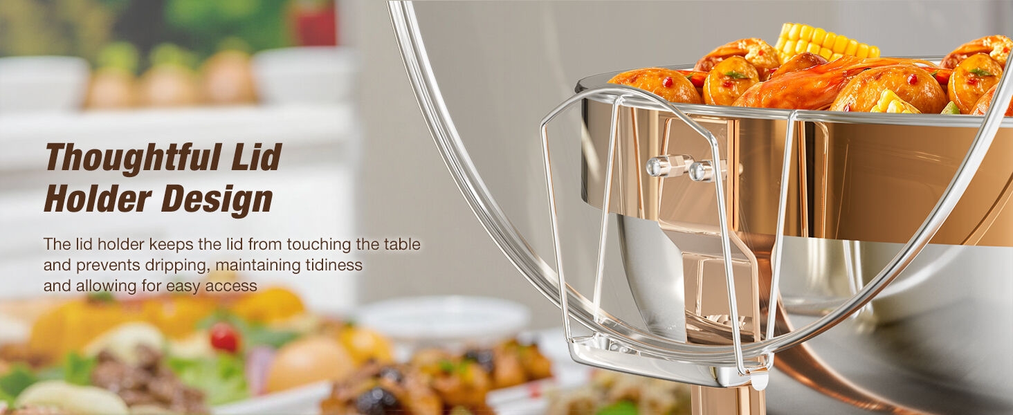 rose gold Chafing Dishes with Glass Lid 2026