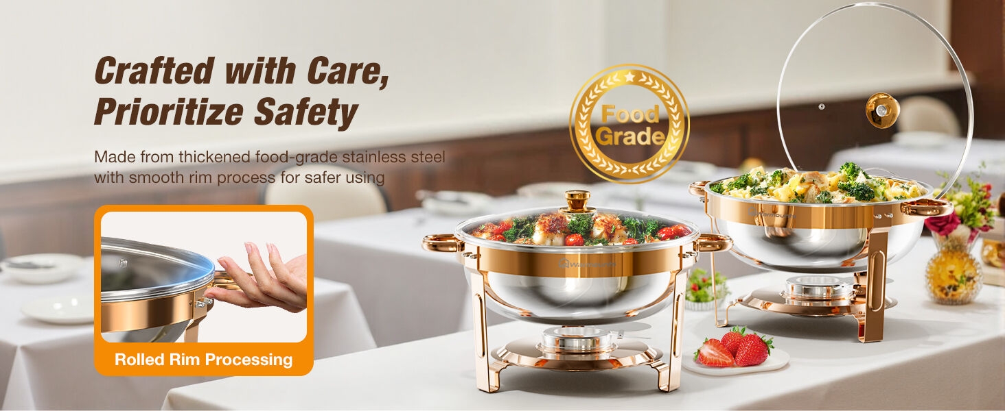 rose gold chafing dishes for buffet 2026