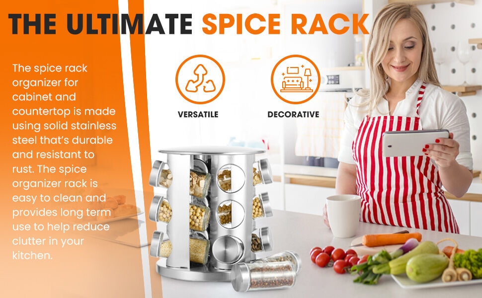 spice drawer organizer with jars and labels spice organizer for pantry seasoning jars