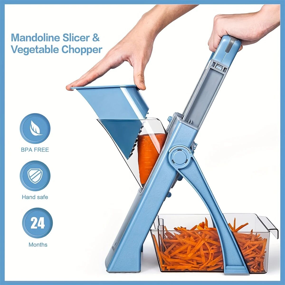 for all upgrade safe slicer size adjustable vegetable food chopper cutter detachable blade kitchen chopping artifact gift details 2
