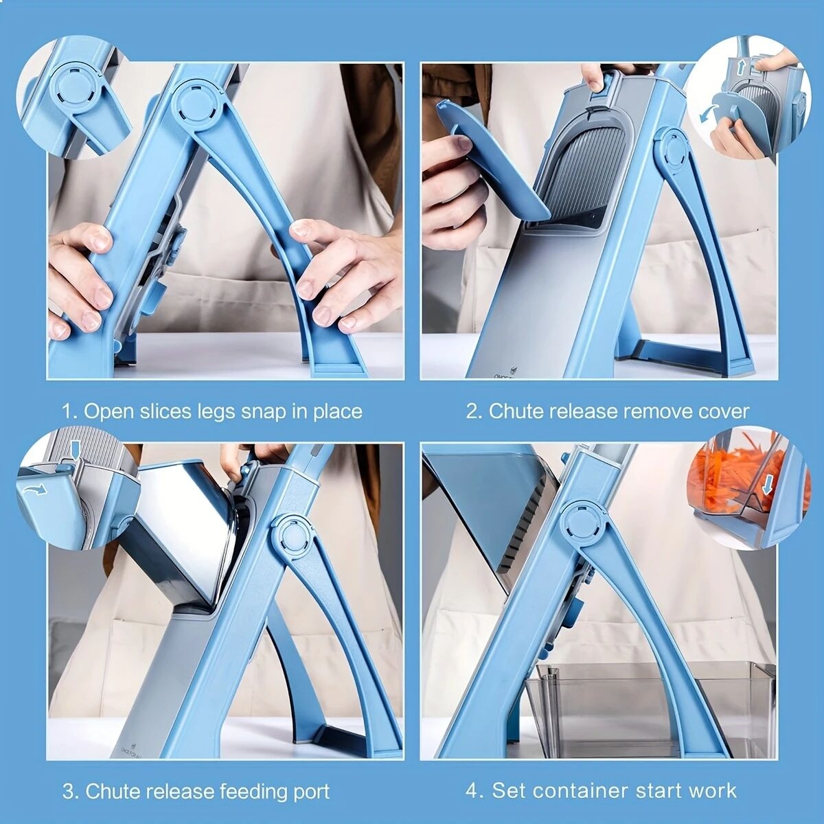 for all upgrade safe slicer size adjustable vegetable food chopper cutter detachable blade kitchen chopping artifact gift details 5