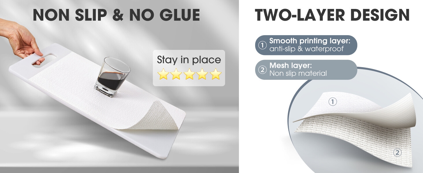 drawer cabinet and shelf liner non slip waterproof oil-proof reusable non adhesive white liners