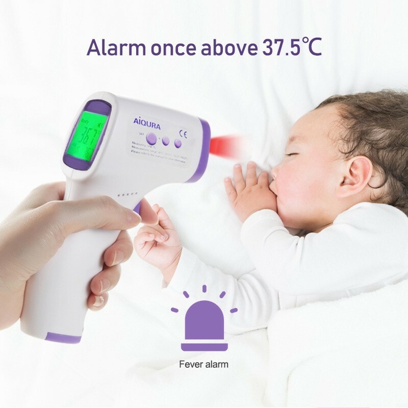 Portable Non-Contact Infrared Thermometer Handheld Mini Frontal Temperature Gun for Home Use Rapid Foreign Trade English Version