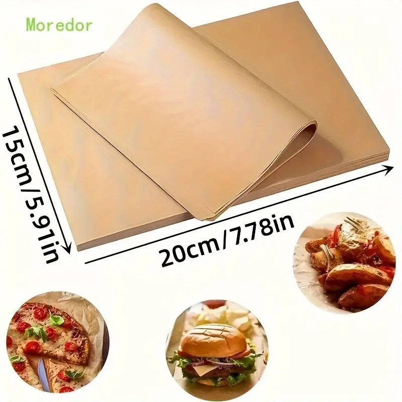 50 200pcs parchment paper baking sheets 6 8 inches precut non stick parchment paper for baking cooking grilling frying and steaming unbleached kitchen gadgets kitchen accessories home kitchen items details 1