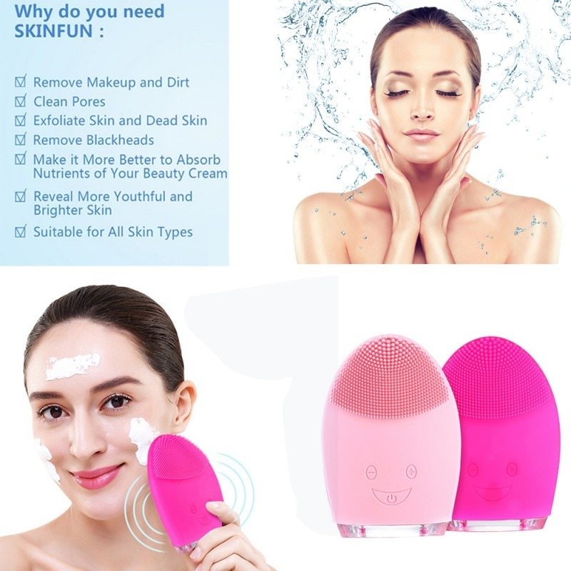 Details Of Silicone Electric Face Cleansing Brush Acne Black Head