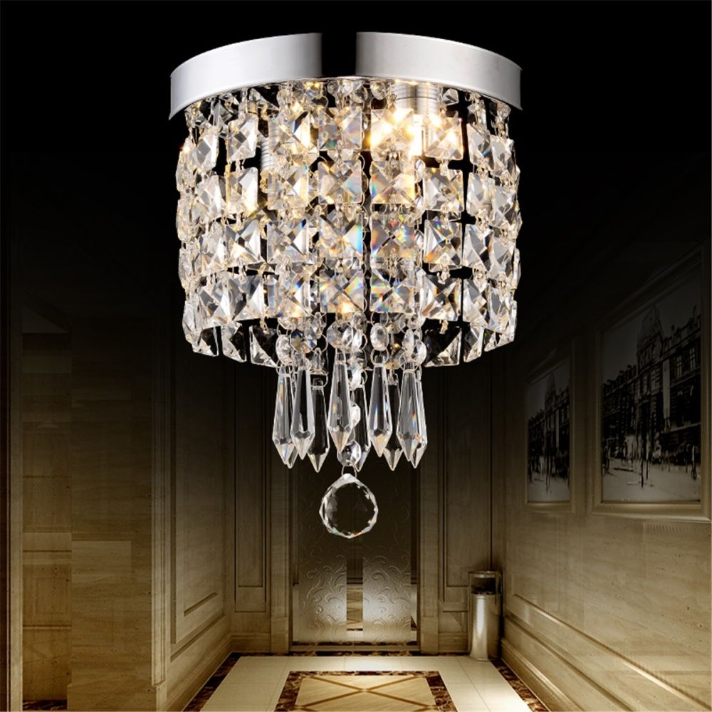 Generic Elegant Chandelier Crystal Lamp Light Ceiling Flush Mount