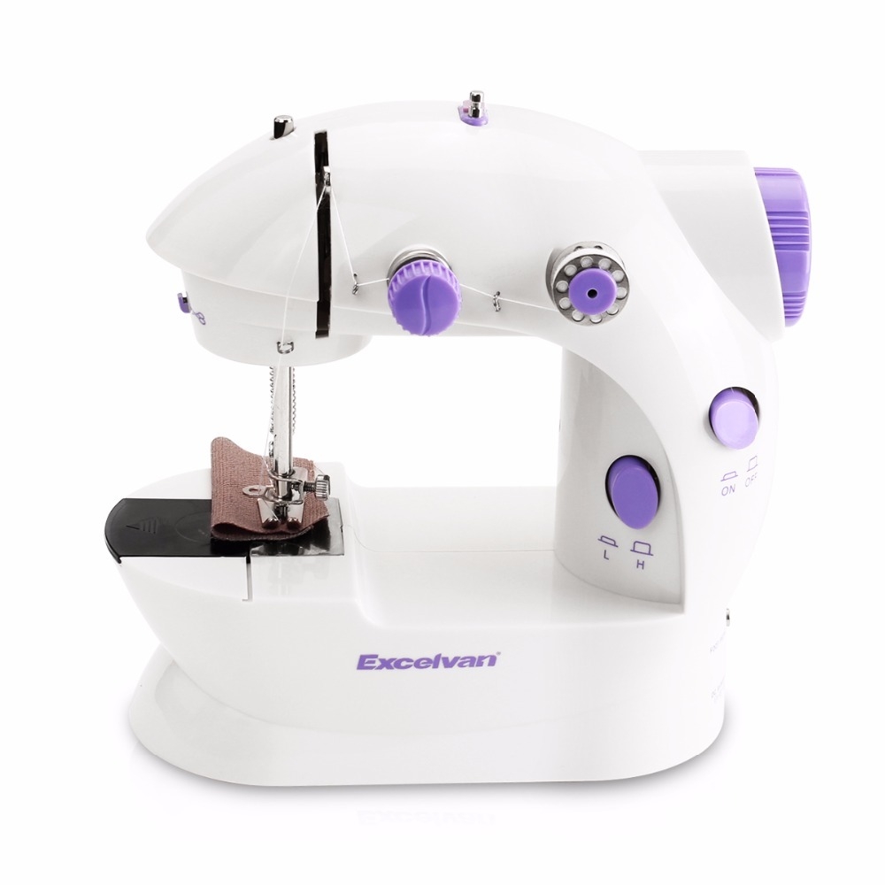 Generic Electric Mini Sewing Machine Overlock Dual Speed Household Foot