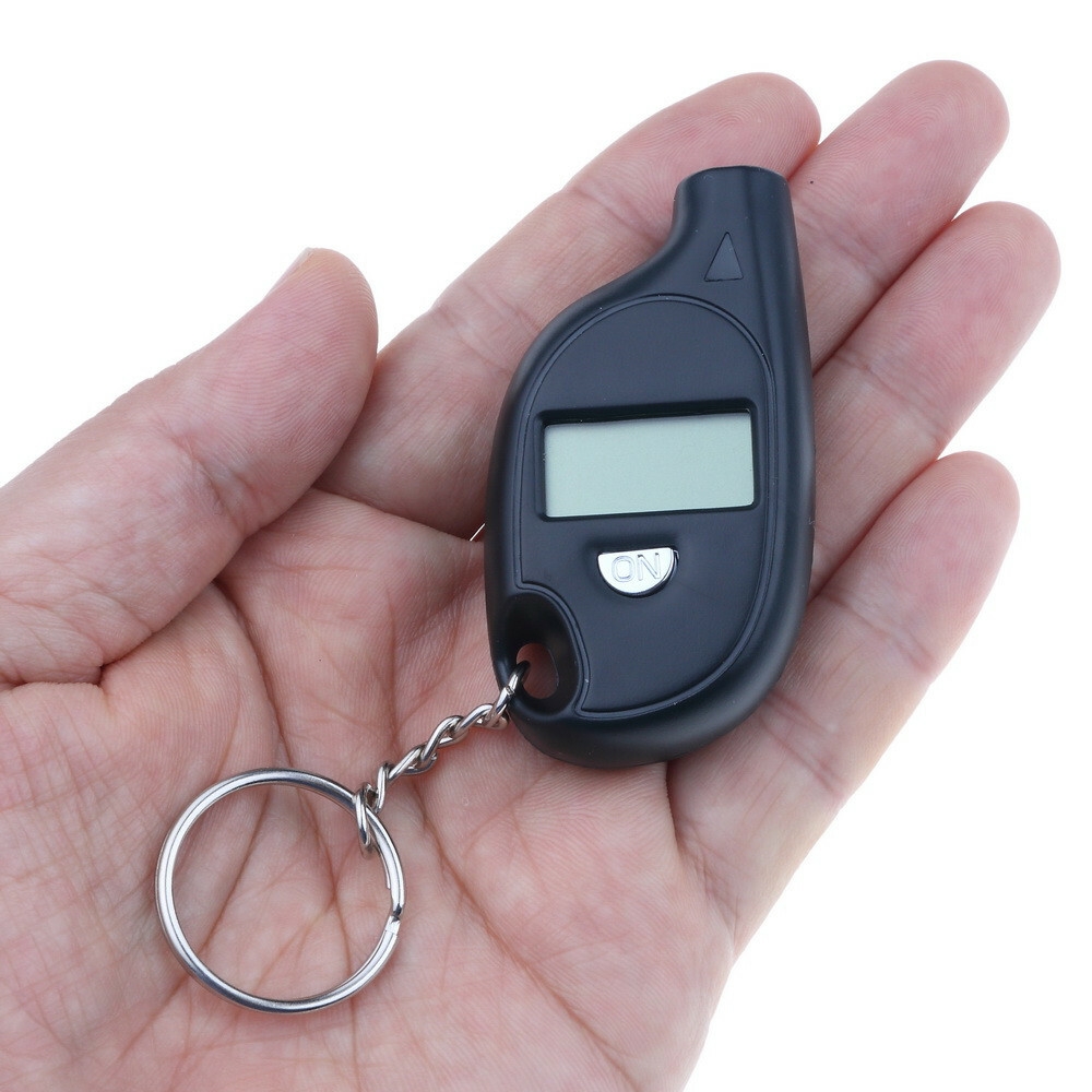 Mini Keychain style Tire Gauge Digital LCD display Car Tyre Air Pressure tester meter Car Auto Motorcycle tire Safety alarm09