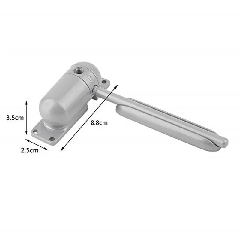 Generic 1 Set Gray Mini Automatic Spring Door Closer Adjustable Fire