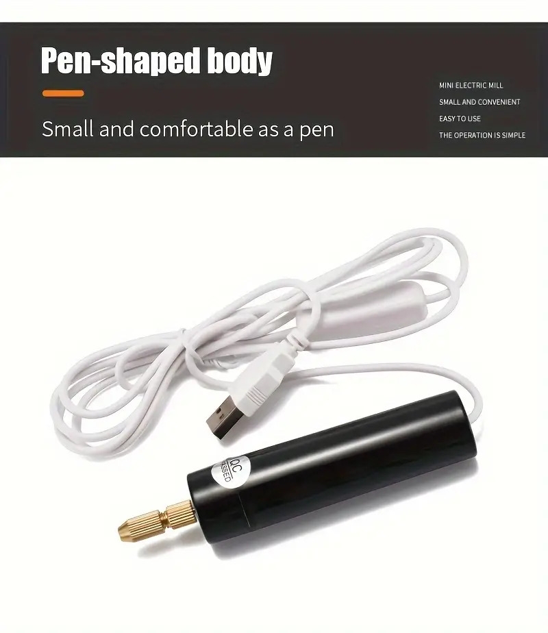 1 set 0 7 1 2mm mini micro handheld electric drill portable cordless drill with drill bits accessories usb rechargeble power tool details 1