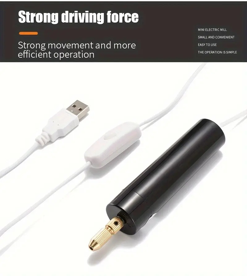 1 set 0 7 1 2mm mini micro handheld electric drill portable cordless drill with drill bits accessories usb rechargeble power tool details 2