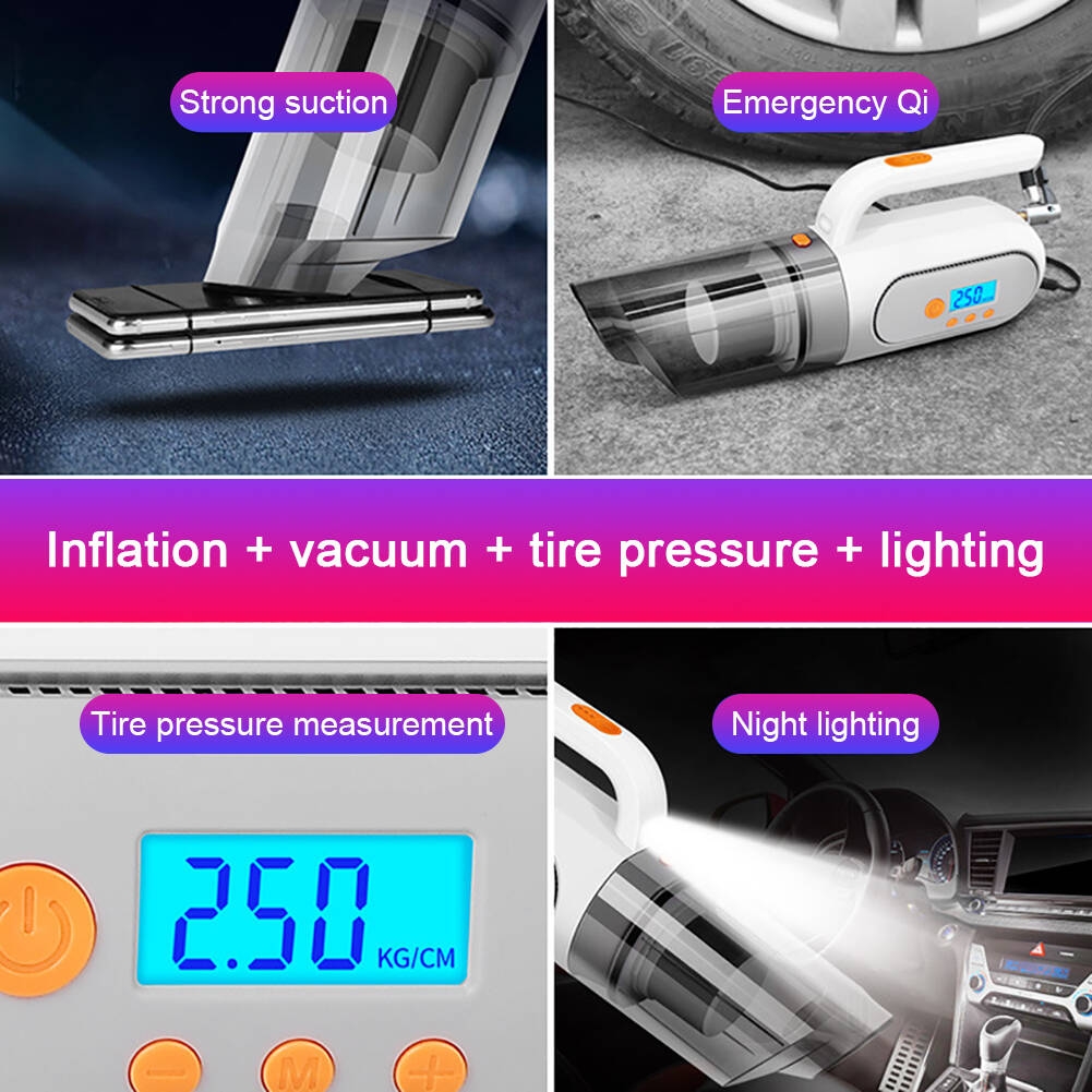 Hot Sale 4-in-1 Portable Car Wash Vacuum Cleaner ABS Material Digital Display Version Multi-Function Handheld Cleaner