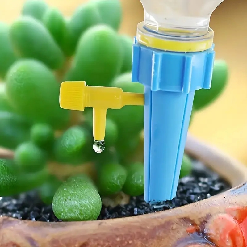 20pcs self plant watering spikes auto drippers irrigation devices vacation automatic plants water system with adjustable control valve switch design for house plant garden plant office plant details 0