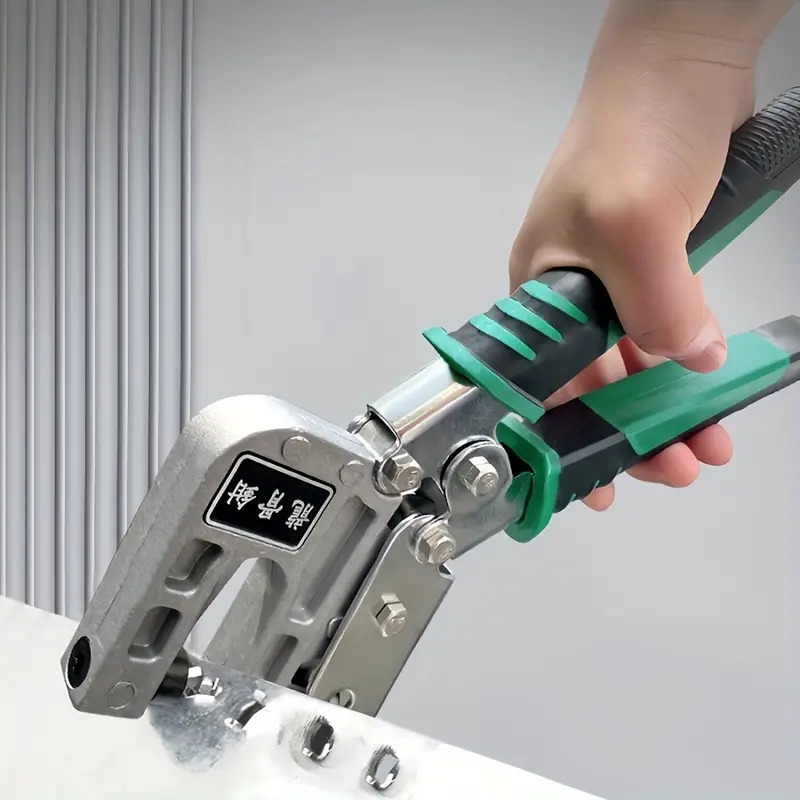 专业级高碳钢龙骨钳带橡胶握把 - 重型合金冲击铆钉及天花板打孔器，适用于家居装饰、隔间墙及广告安装 商品详情 1