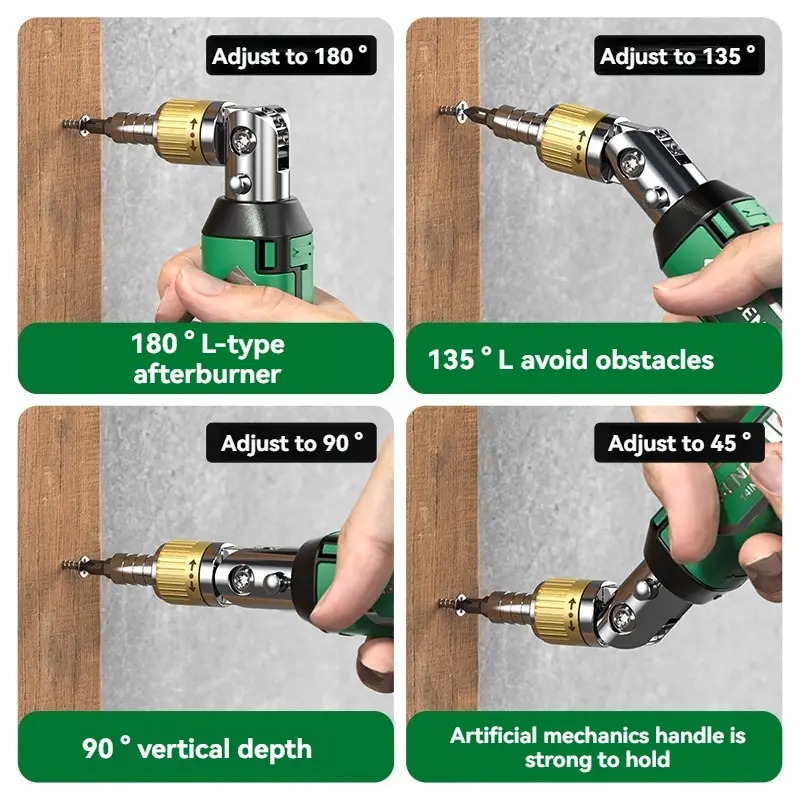 14合1重型棘轮螺丝刀套装，带三向棘轮（前进/反转/锁定）， °可旋转磁性批头夹持器和14个集成批头（六角/十字/梅花）- 机械师、diy的全能工具包 商品详情 1