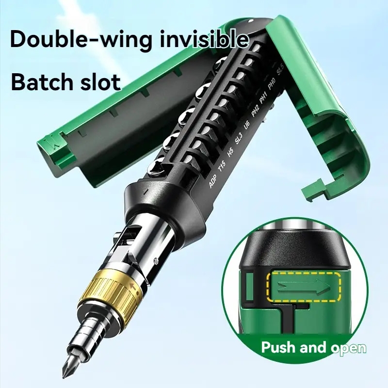 14合1重型棘轮螺丝刀套装，带三向棘轮（前进/反转/锁定）， °可旋转磁性批头夹持器和14个集成批头（六角/十字/梅花）- 机械师、diy的全能工具包 商品详情 6