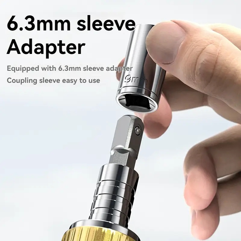   14合1重型棘轮螺丝刀套装，带三向棘轮（前进/反转/锁定）， °可旋转磁性批头夹持器和14个集成批头（六角/十字/梅花）- 机械师、diy的全能工具包 商品详情 9