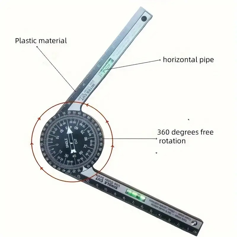 360度旋转角度测量仪 - 精密木工工具，适用于桌锯、底板切割和家居装修 商品详情 4