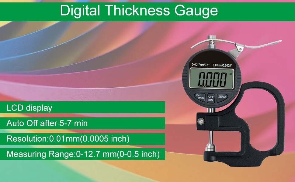 Digital Thickness Gauge 0.5 inch/12.7mm,