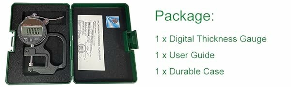 Digital Thickness Gauge 0.5 inch/12.7mm,