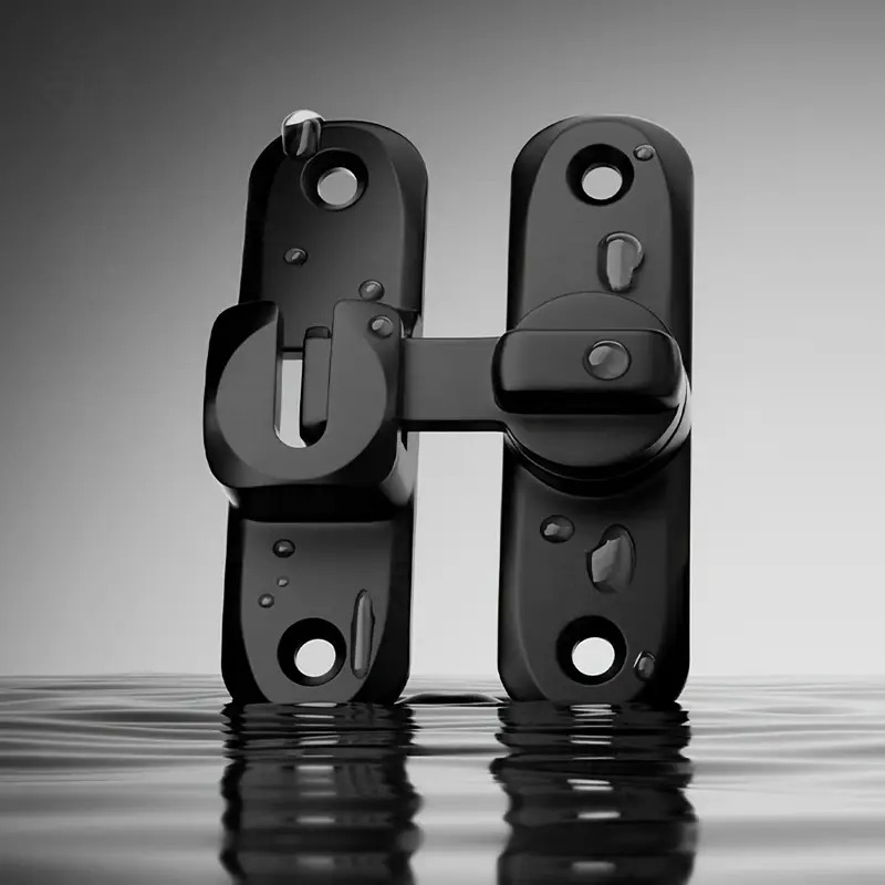 重型防盗门把手带90°/ °可调滑动销 - 耐用金属防撬锁，手控及喷漆处理适用于浴室和家庭安全，现代门锁，坚固结构 商品详情 8