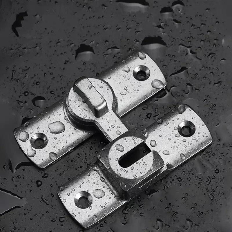 重型防盗门把手带90°/ °可调滑动销 - 耐用金属防撬锁，手控及喷漆处理适用于浴室和家庭安全，现代门锁，坚固结构 商品详情 5