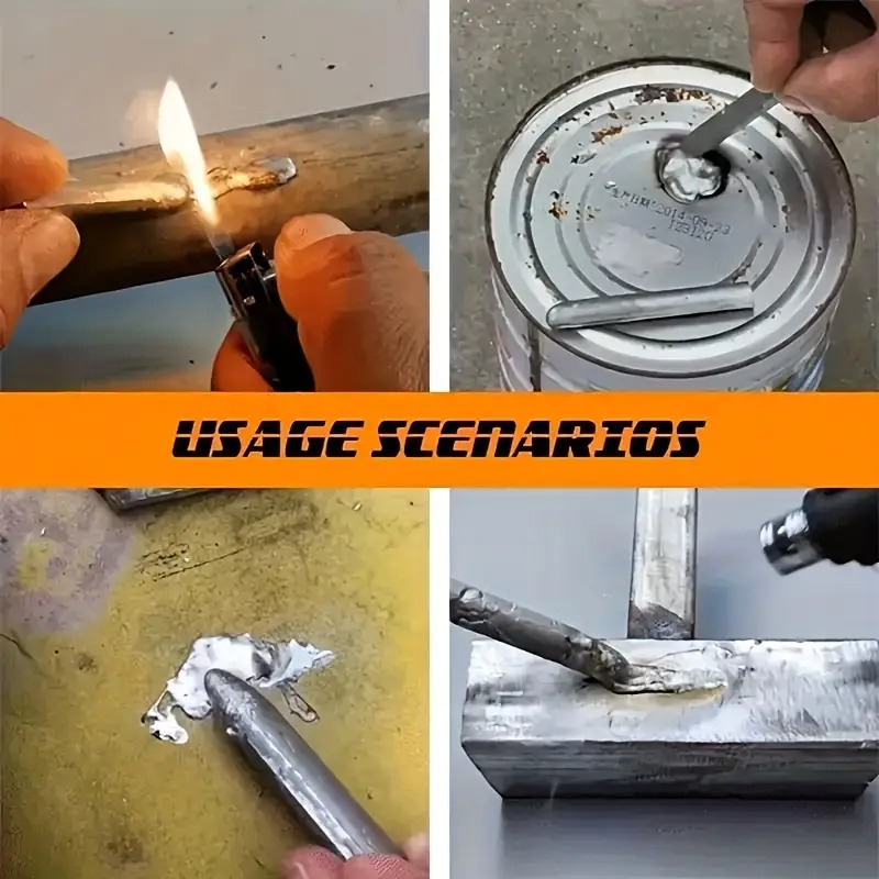 24pcs-易于熔融的水箱和管道的低温焊棒 - 多功能，快速的粉末芯杆，用于不锈钢，铜，铁，铝-低温焊锡棒,打火机维修焊接，快速维修专用 - 适用于不锈钢、铜、铁和铝 商品详情 4