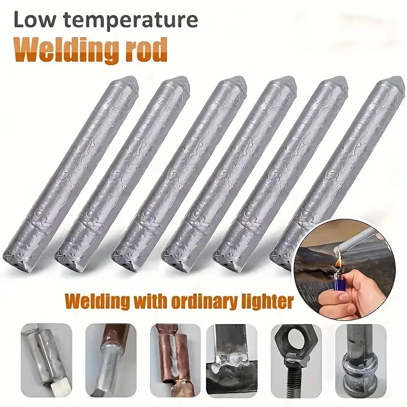 24pcs-易于熔融的水箱和管道的低温焊棒 - 多功能，快速的粉末芯杆，用于不锈钢，铜，铁，铝-低温焊锡棒,打火机维修焊接，快速维修专用 - 适用于不锈钢、铜、铁和铝 商品详情 1