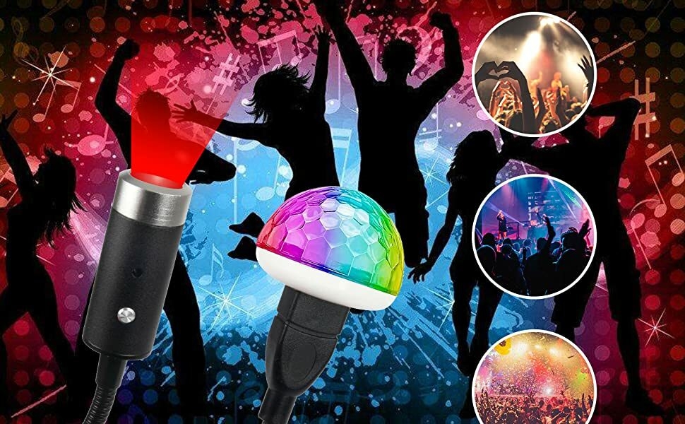 USB Star Night Light Projector and Mini Disco Ball Light