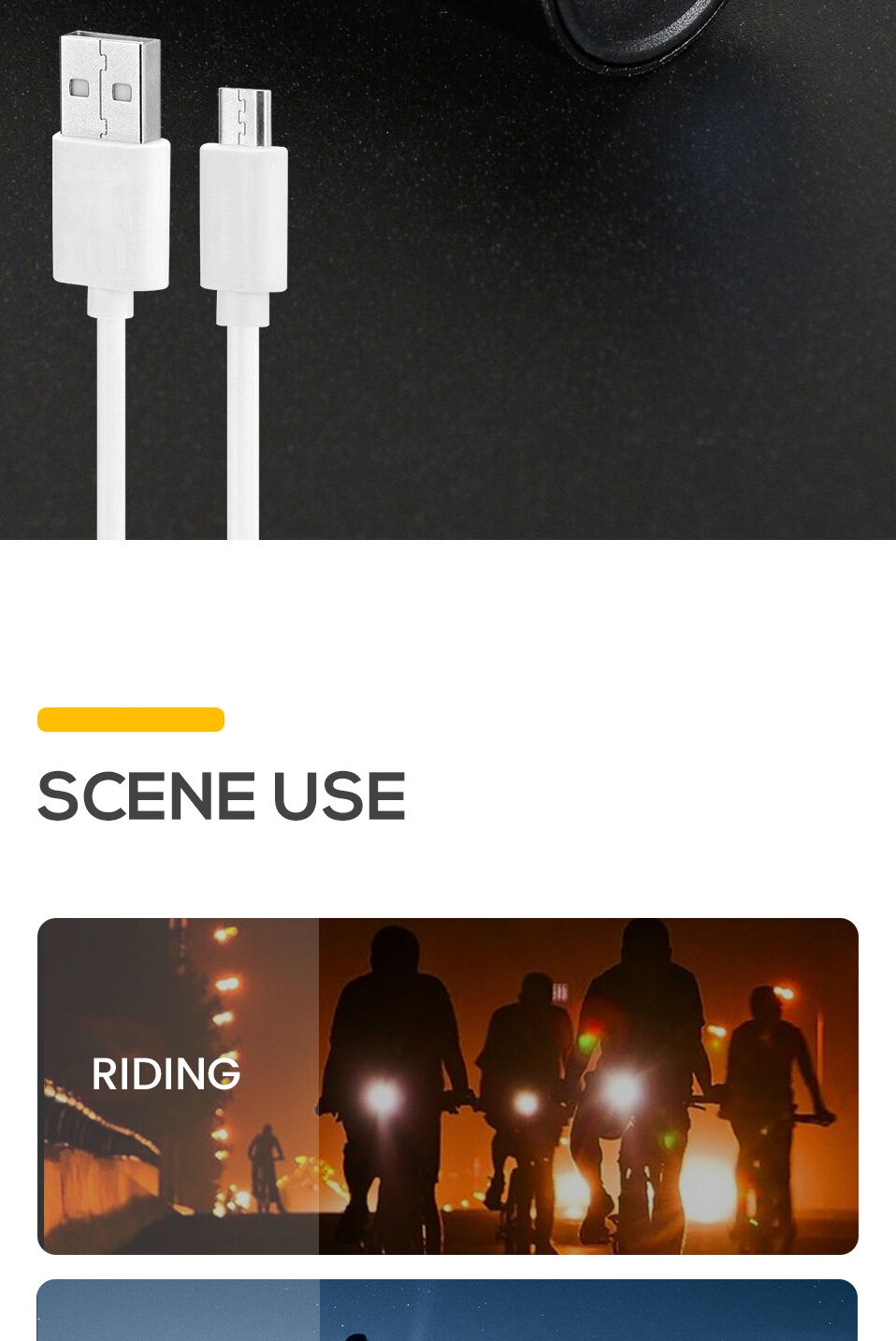 NEW Torch light 5W XPE+COB 400lm waterproof IP65 zoomable tactical pocket torch usb portable flashlight for camping fishing