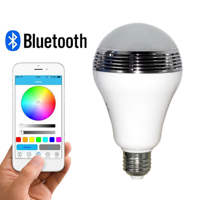 RGB E27 Remote Control Led Music Bulb Smart Light Speaker Led Bulb With Speaker WIFI B22  20W 10W 85-265V