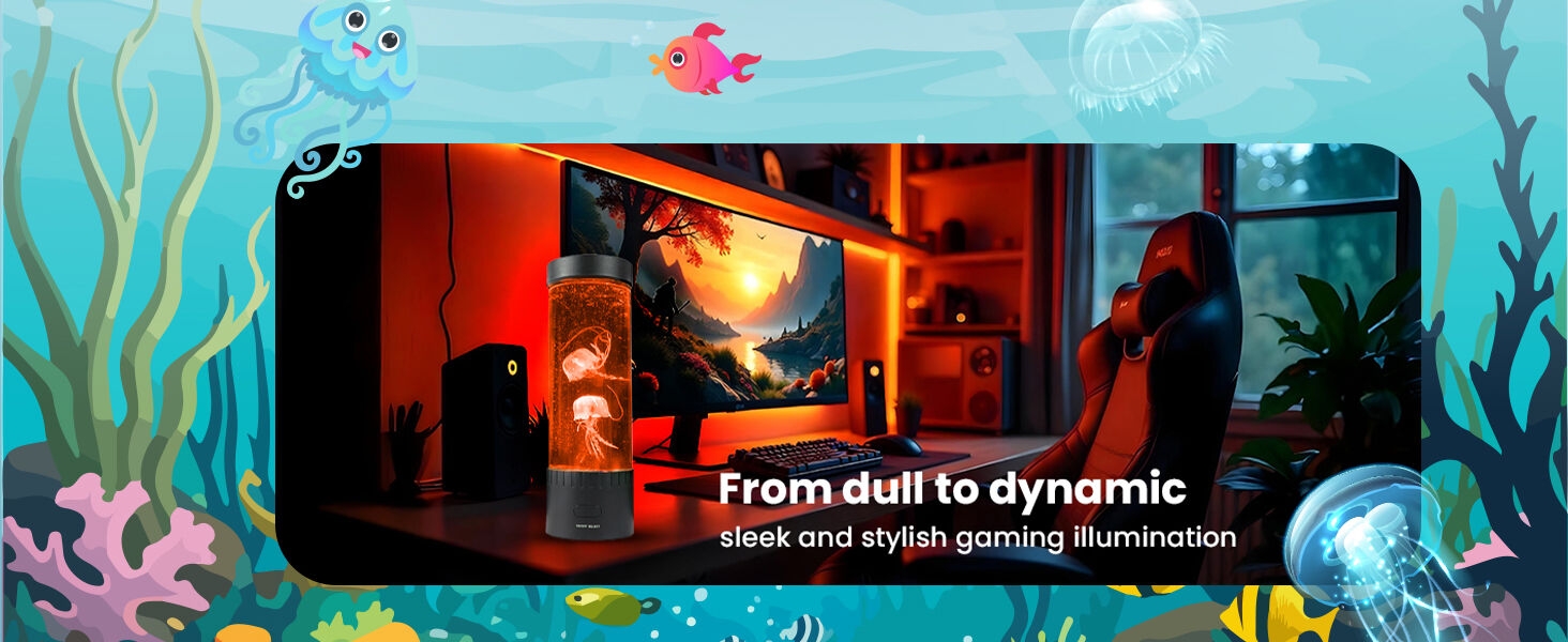 jellyfish decor light for bedroom; sensory room must haves; cute room decor for teen