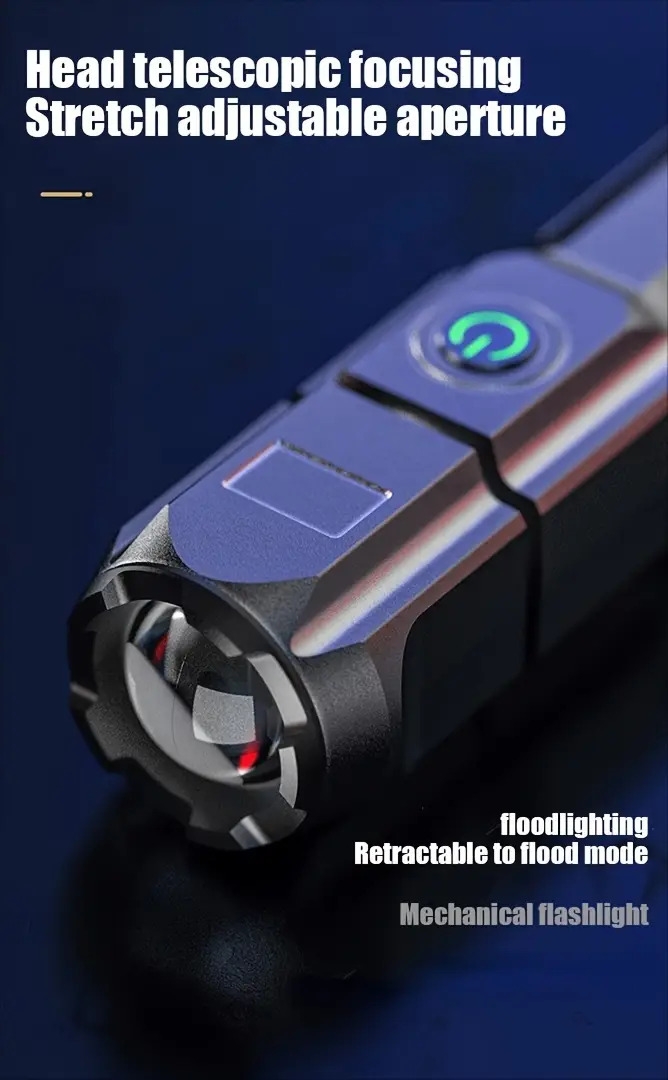   zoom flashlight cross border outdoor multi function portable home small flashlight telescopic zoom lighting lamp Product details 7