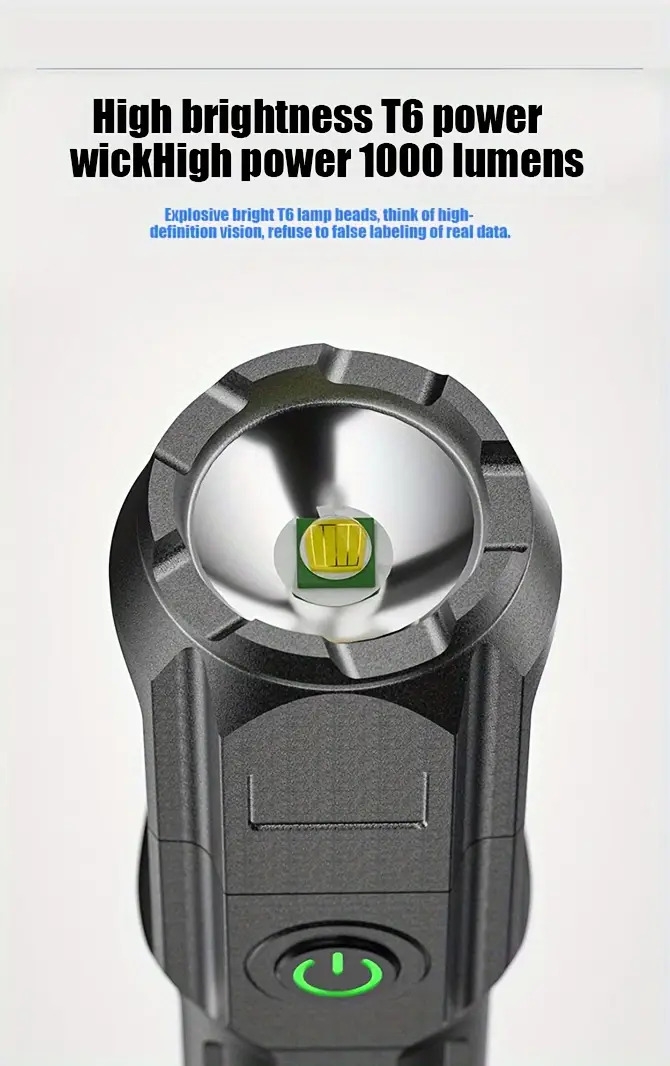   zoom flashlight cross border outdoor multi function portable home small flashlight telescopic zoom lighting lamp Product details 6