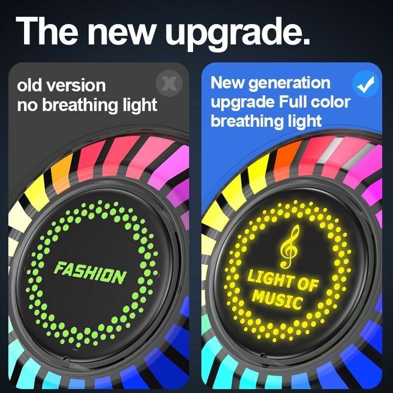 RGB全彩汽车香水灯汽车香薰扩散器声灯环境音乐拾音器灯