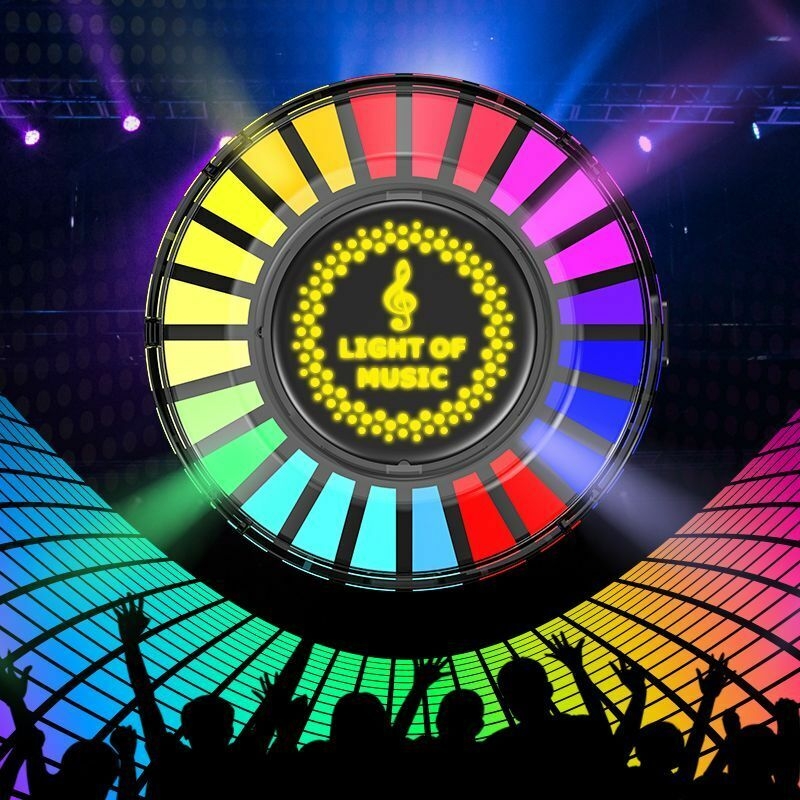 RGB全彩汽车香水灯汽车香薰扩散器声灯环境音乐拾音器灯