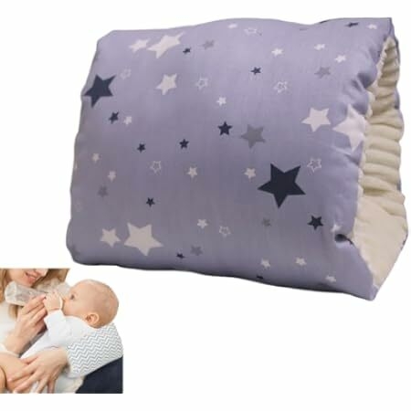 LENOTEX Breastfeeding Pillows Cotton Nursing Arm Pillow Skin-Friendly Feeding Pillow Mini Arm Pillow for Breastfeeding Washable Nursing Pillow for Bottle Feeding (Stars)